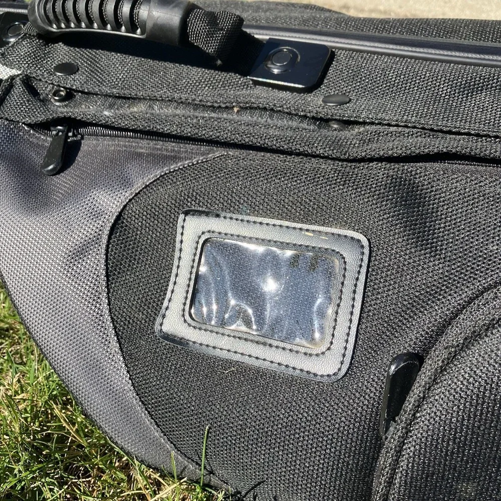 Bag Boy Hard Sided Wheeled Rolling Carbon Fiber Travel Golf Bag Raincover Strap
